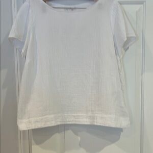 J Jill White Gauze Women's Top